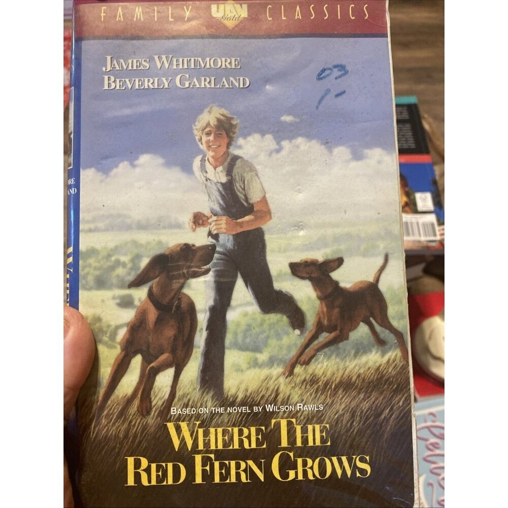 Where The Red Fern Grows VHS 1991‎ UAV Gold Family Classics (Clamshell Case)